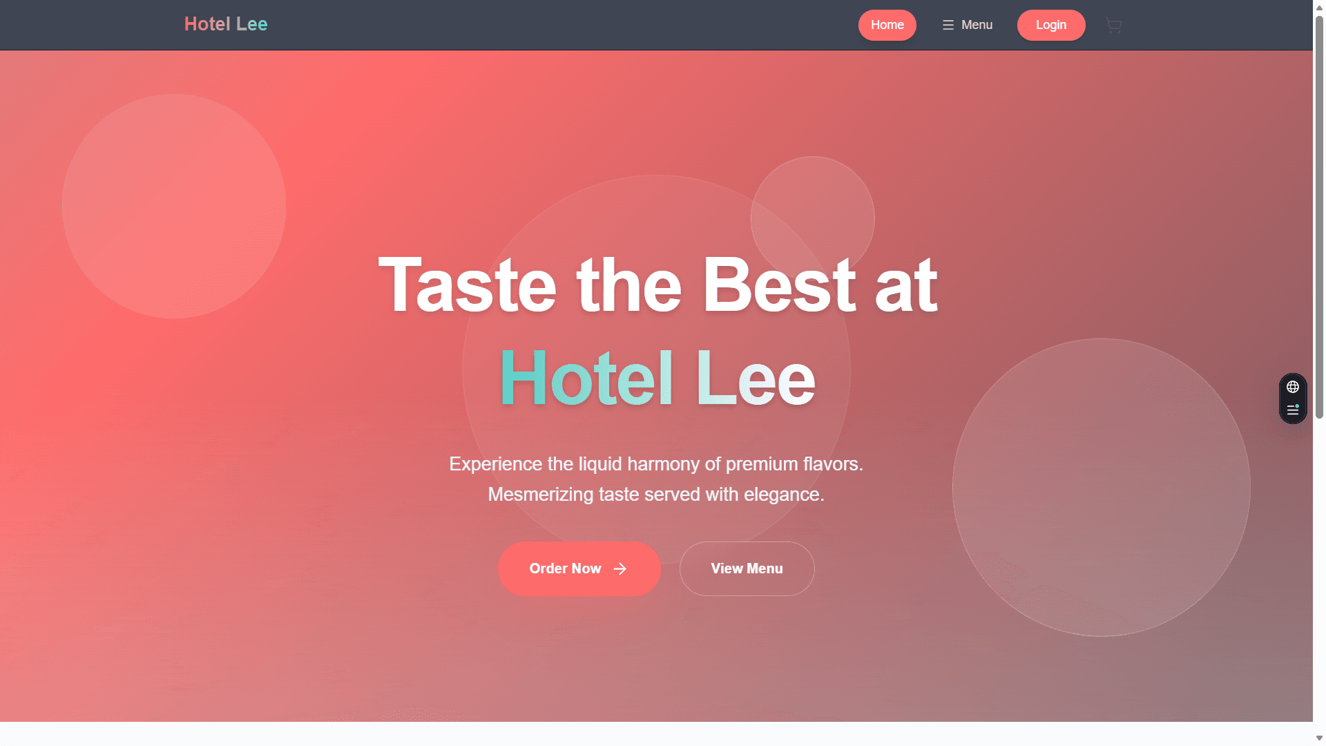 Hotel Lee Food Delivery screenshot 1